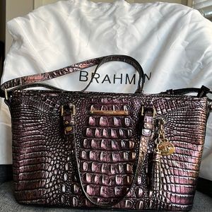 Brahmin crossbody/satchel purple